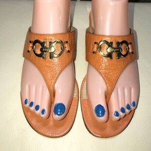 Salvatore Ferragamo Orange Thong Sandal